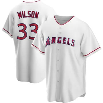 C.J. Wilson Men's Los Angeles Angels Replica Home Jersey - White