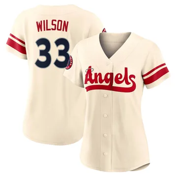 C.J. Wilson Women's Los Angeles Angels Authentic 2022 City Connect Jersey - Cream