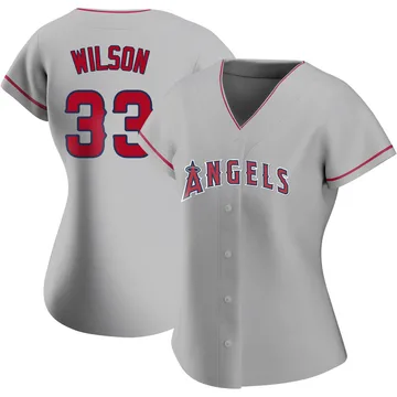 C.J. Wilson Women's Los Angeles Angels Authentic Silver Road Jersey