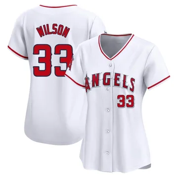 C.J. Wilson Women's Los Angeles Angels Limited Home Jersey - White