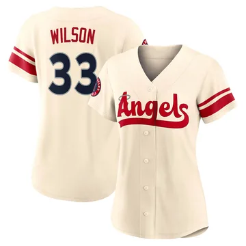 C.J. Wilson Women's Los Angeles Angels Replica 2022 City Connect Jersey - Cream