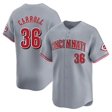 Clay Carroll Men's Cincinnati Reds Limited Away Jersey - Gray