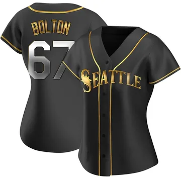 Cody Bolton Women's Seattle Mariners Replica Alternate Jersey - Black Golden