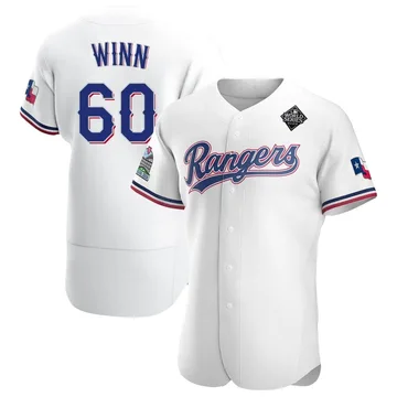 Cole Winn Men's Texas Rangers Authentic Home 2023 World Series Jersey - White