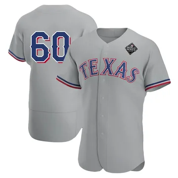 Cole Winn Men's Texas Rangers Authentic Road 2023 World Series Jersey - Gray