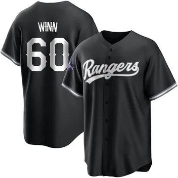 Cole Winn Men's Texas Rangers Replica Black 2023 World Series Champions Jersey - White