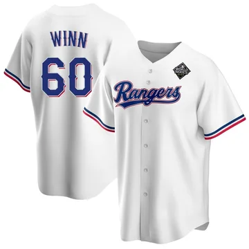 Cole Winn Men's Texas Rangers Replica Home 2023 World Series Jersey - White