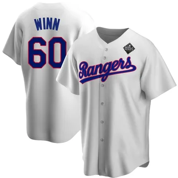 Cole Winn Men's Texas Rangers Replica Home Cooperstown Collection 2023 World Series Jersey - White