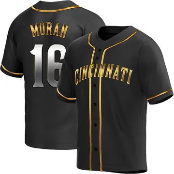 Colin Moran Men's Cincinnati Reds Replica Alternate Jersey - Black Golden