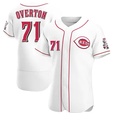 Connor Overton Men's Cincinnati Reds Authentic Home Jersey - White