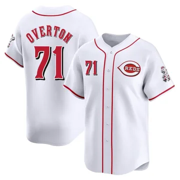 Connor Overton Men's Cincinnati Reds Limited Home Jersey - White