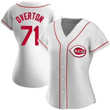 Connor Overton Women's Cincinnati Reds Authentic Home Jersey - White