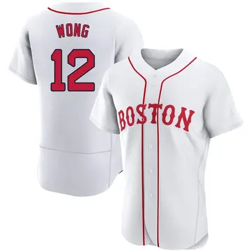 Connor Wong Men's Boston Red Sox Authentic 2021 Patriots' Day Jersey - White