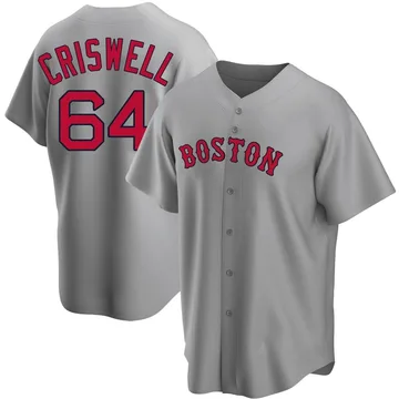 Cooper Criswell Men's Boston Red Sox Replica Road Jersey - Gray