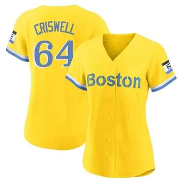 Cooper Criswell Women's Boston Red Sox Authentic Blue 2021 City Connect Player Jersey - Gold/Light