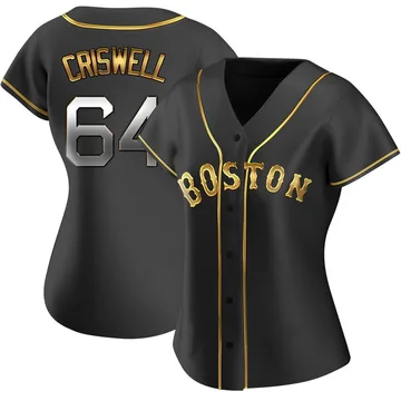 Cooper Criswell Women's Boston Red Sox Replica Alternate Jersey - Black Golden