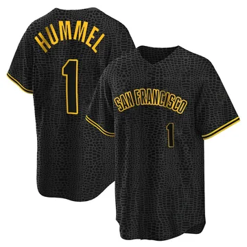 Cooper Hummel Men's San Francisco Giants Replica Snake Skin City Jersey - Black