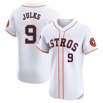 Corey Julks Men's Houston Astros Elite Home Patch Jersey - White