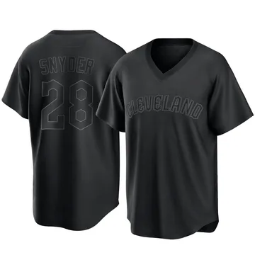 Cory Snyder Men's Cleveland Guardians Replica Pitch Fashion Jersey - Black