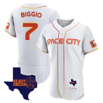 Craig Biggio Men's Houston Astros Authentic 2023 Space City Ready 2 Reign Flex Base Jersey - White