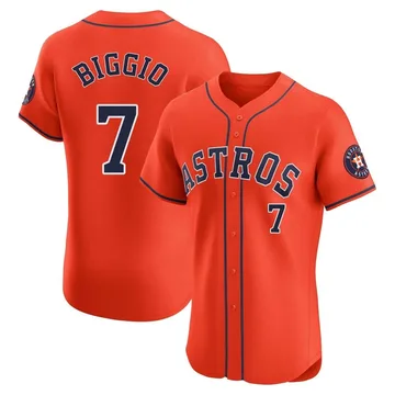 Craig Biggio Men's Houston Astros Elite Alternate Vapor Premier Jersey - Orange