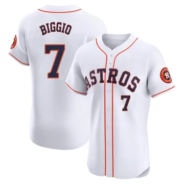 Craig Biggio Men's Houston Astros Elite Home Jersey - White