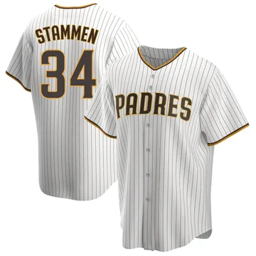 Craig Stammen Men's San Diego Padres Replica Home Jersey - White/Brown