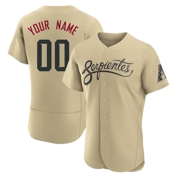 Custom Men's Arizona Diamondbacks Authentic 2021 City Connect Jersey - Gold