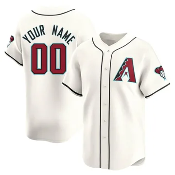 Custom Men's Arizona Diamondbacks Limited Home Jersey - White