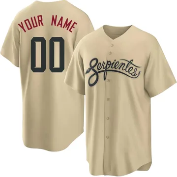 Custom Men's Arizona Diamondbacks Replica 2021 City Connect Cool Base Jersey - Gold