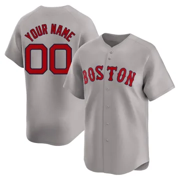 Custom Men's Boston Red Sox Limited Away Jersey - Gray