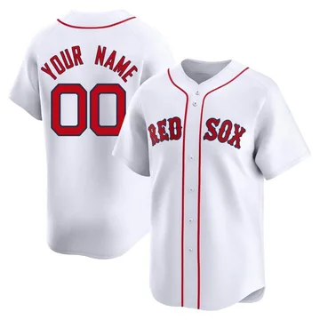 Custom Men's Boston Red Sox Limited Home Jersey - White