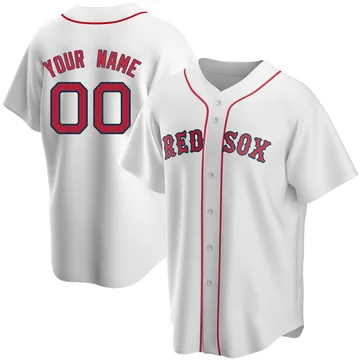 Custom Men's Boston Red Sox Replica Home Jersey - White