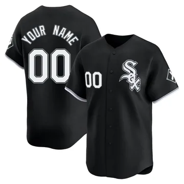 Custom Men's Chicago White Sox Limited Alternate Jersey - Black