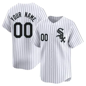 Custom Men's Chicago White Sox Limited Home Jersey - White