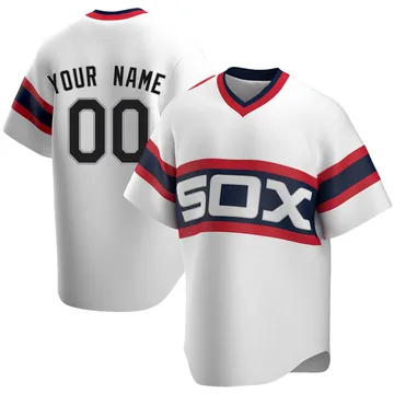 Custom Men's Chicago White Sox Replica Cooperstown Collection Jersey - White