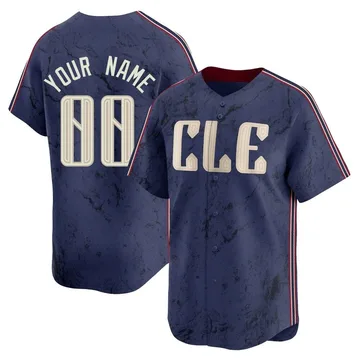 Custom Men's Cleveland Guardians Limited 2024 City Connect Jersey - Navy