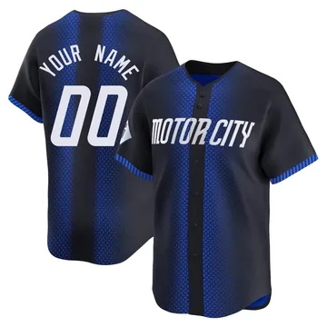 Custom Men's Detroit Tigers Limited 2024 City Connect Jersey - Blue