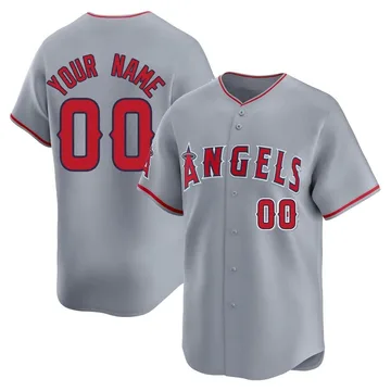 Custom Men's Los Angeles Angels Limited Away Jersey - Gray