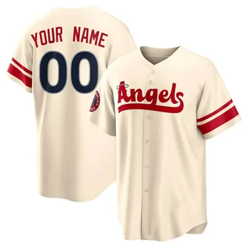 Custom Men's Los Angeles Angels Replica 2022 City Connect Jersey - Cream