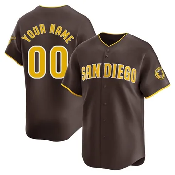 Custom Men's San Diego Padres Limited Away Jersey - Brown