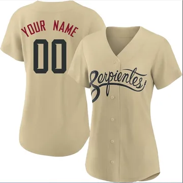 Custom Women's Arizona Diamondbacks Authentic 2021 City Connect Cool Base Jersey - Gold