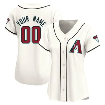 Custom Women's Arizona Diamondbacks Limited Home Jersey - White