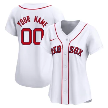 Custom Women's Boston Red Sox Limited Home Jersey - White