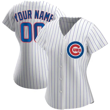 Custom Women's Chicago Cubs Authentic Home Jersey - White