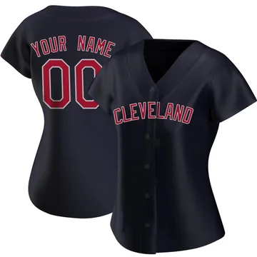 Custom Women's Cleveland Guardians Authentic Alternate Jersey - Navy