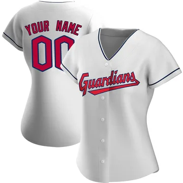 Custom Women's Cleveland Guardians Authentic Home Jersey - White