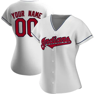 Custom Women's Cleveland Guardians Authentic Home Jersey - White