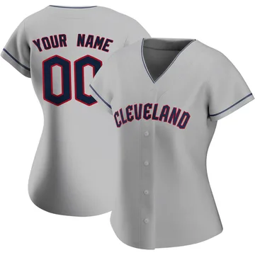 Custom Women's Cleveland Guardians Authentic Road Jersey - Gray