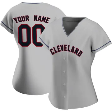 Custom Women's Cleveland Guardians Replica Road Jersey - Gray